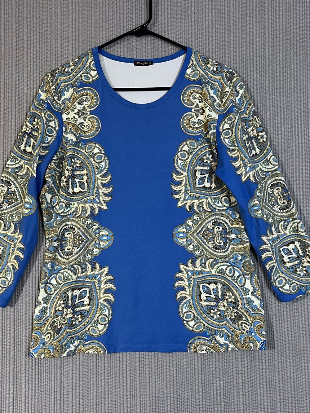 J McLaughlin Catalina Cloth Scoop Neck Top Periwinkle Blue Womens XL